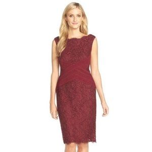Tadashi Shoji Auburn Cross Waist Lace Dress